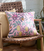 Fruits Blush Pink / Lemon Piped Outdoor Cushion