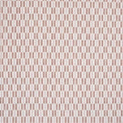Contemporary upholstery fabric with a small-scale woven stripe pattern in warm terracotta tones on a soft neutral ground.