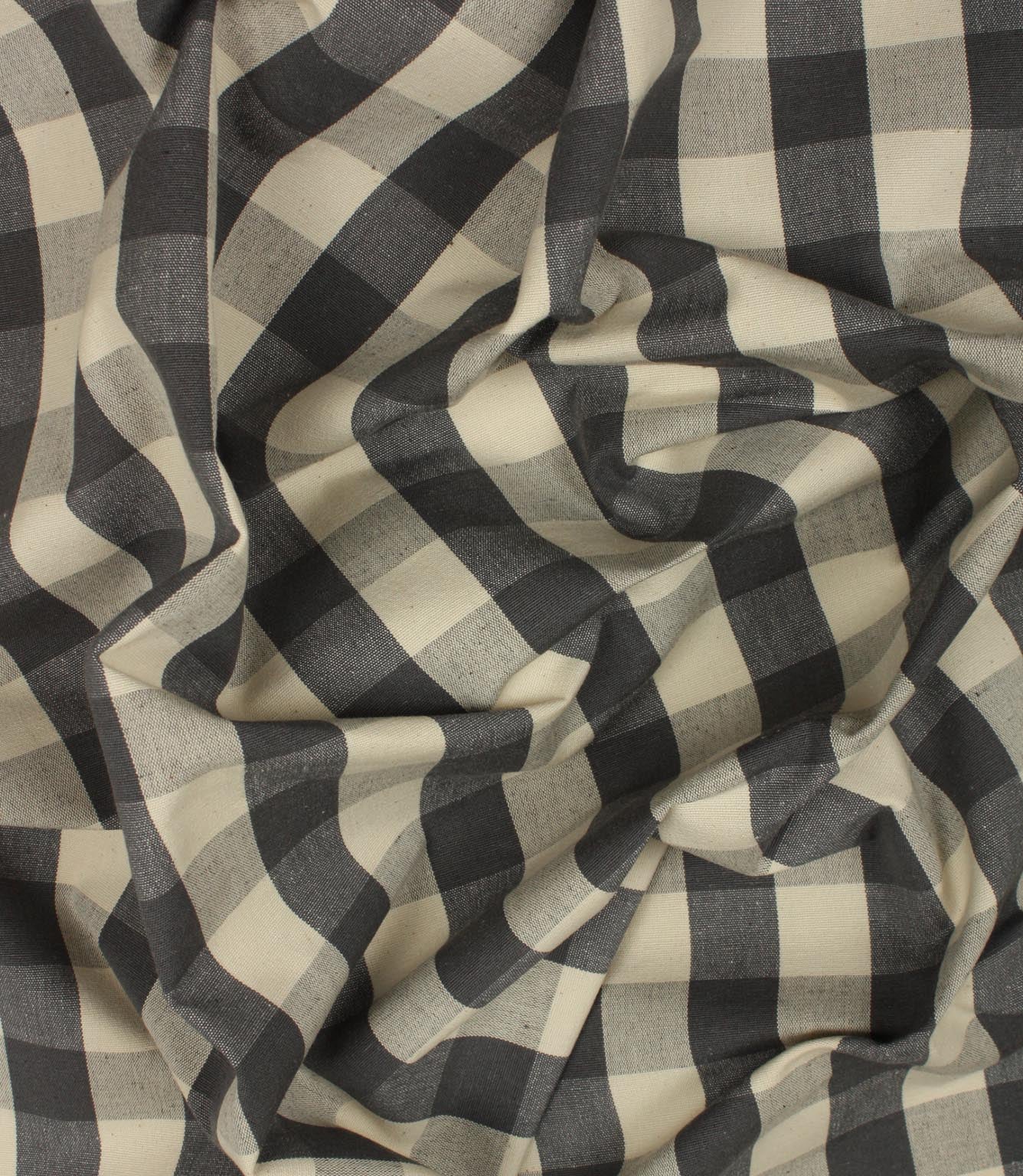 JF Gingham Fabric / Grey