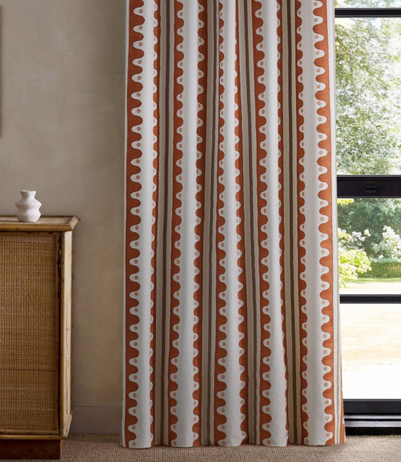 Oakham Embroidery Fabric / Tomato