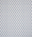 Contemporary upholstery fabric with a small-scale woven pattern of vertical blue stripes on a soft neutral ground.