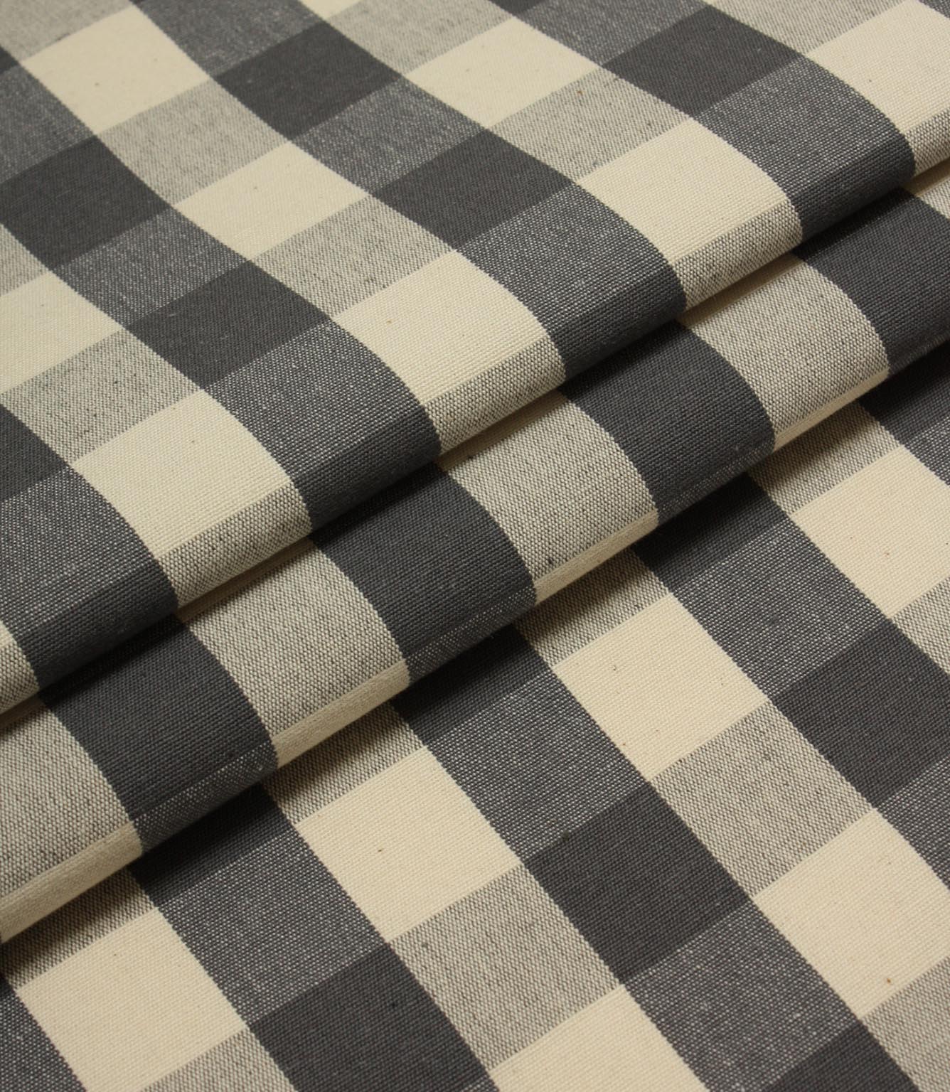 JF Gingham Fabric / Grey
