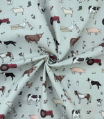Farmyard Friends Fabric / Eggshell