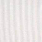 Woven ticking stripe fabric with delicate vertical lines in soft cream and off-white tones, creating a gentle, tonal look with a lightly textured, understated finish.