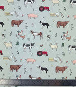 Farmyard Friends Fabric / Eggshell