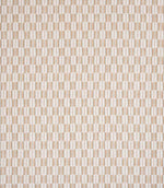 Contemporary check upholstery fabric with a small-scale geometric pattern in warm neutral tones, evenly spaced linear detailing on a light woven background.