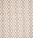 Contemporary check upholstery fabric with a small-scale geometric pattern in warm neutral tones, evenly spaced linear detailing on a light woven background.