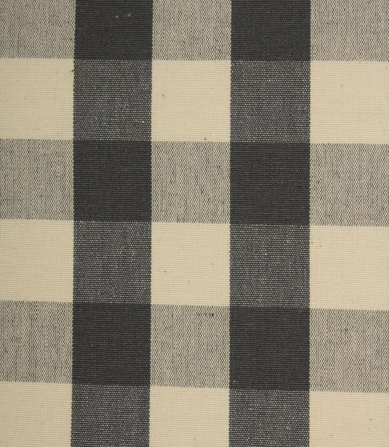 Grey Gingham Rug JF Gingham Fabric / Grey | Just Fabrics