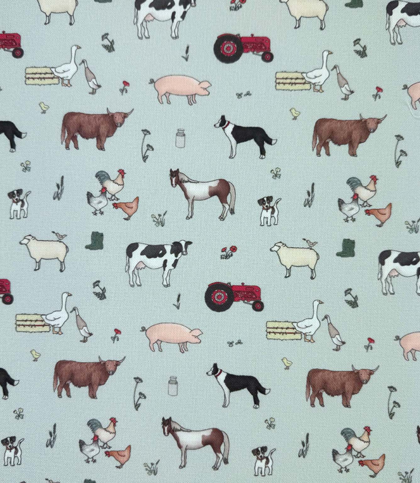 Farmyard Friends Fabric / Eggshell