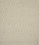Detailed view of plain woven fabric with a fine, repeating check design in muted green and ivory shades, showing gentle texture and structured weave.
