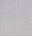 Woven ticking stripe fabric with closely spaced vertical lines in soft grey and charcoal tones on a light background, featuring a refined, understated pattern with gentle texture.