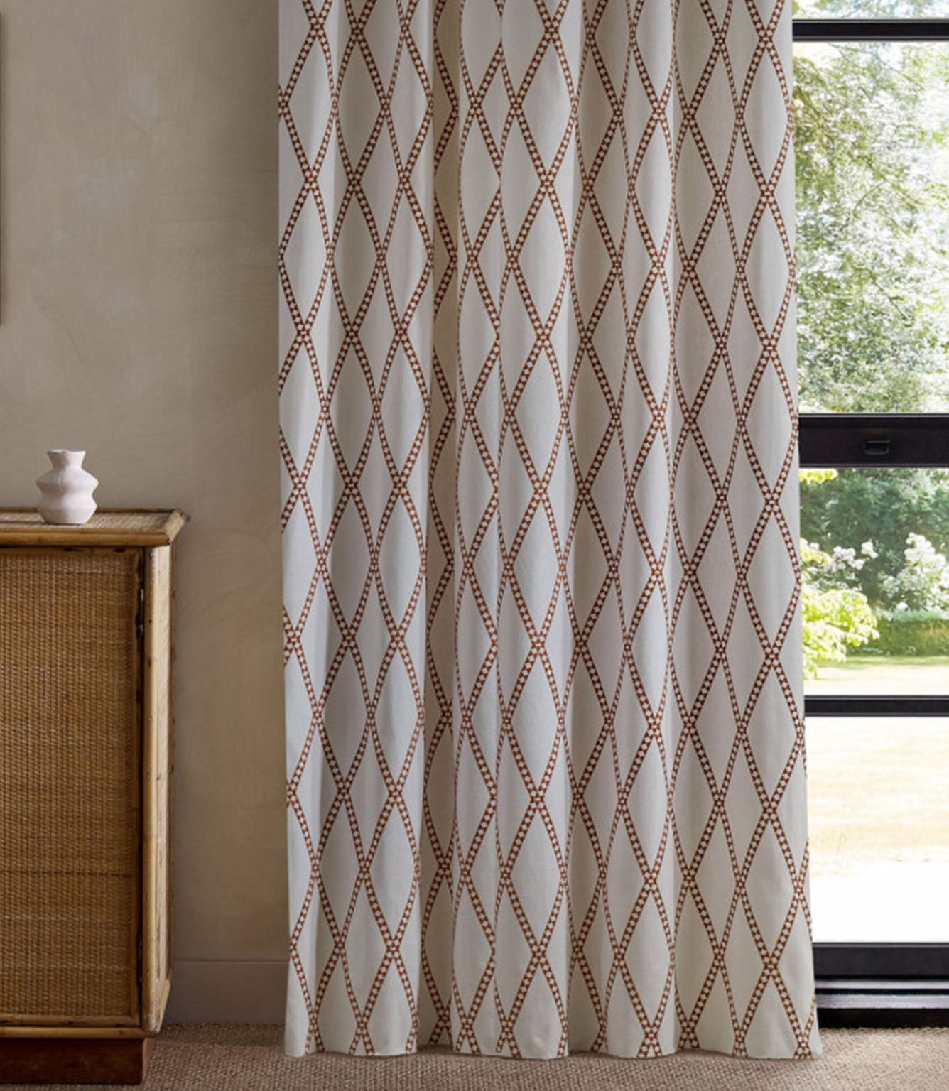 Hayloft Embroidery Fabric / Tomato