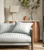 Melton Stripe Fabric / Coast Blue