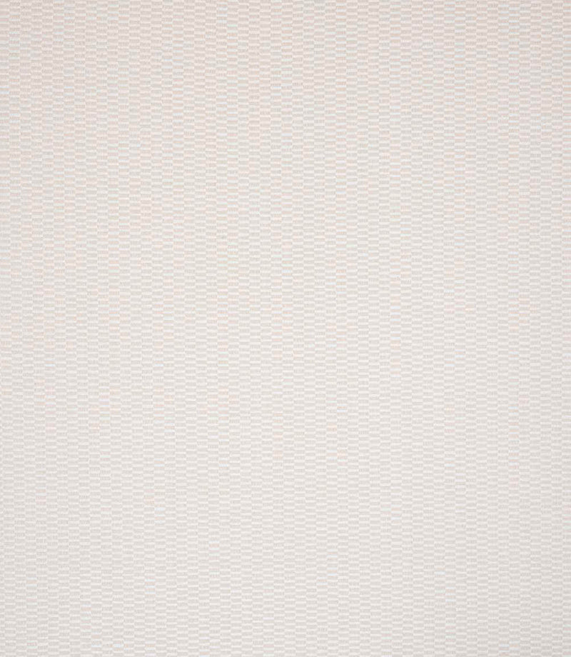 Detailed view of Elmora fabric featuring a delicate woven check design in light cream and warm beige shades, highlighting its structured, tactile finish.