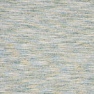 Detailed view of textured woven upholstery fabric showing a fine linear pattern with interwoven sage green, pale blue and creamy neutral tones for a natural, layered look.