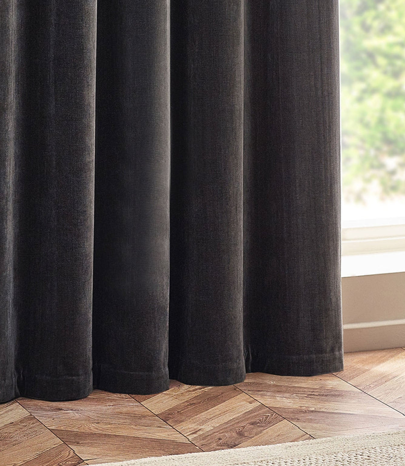 Heavy Chenille Fabric / Charcoal
