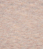 Detailed view of textured woven upholstery fabric showing a fine linear pattern with interwoven beige, terracotta and soft grey tones.