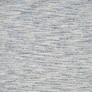 Detailed view of textured woven upholstery fabric featuring a blend of blue and natural tones with a fine, layered linear pattern.