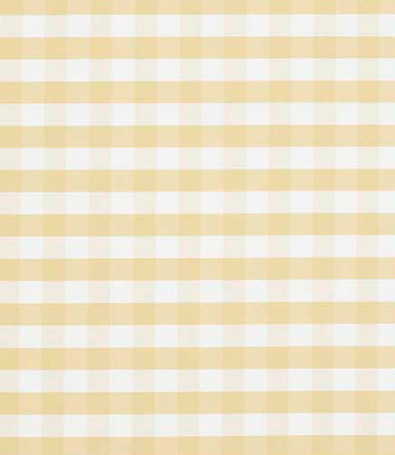 Butter yellow and white gingham check fabric with a fresh, small-scale pattern and a soft, cheerful tone.