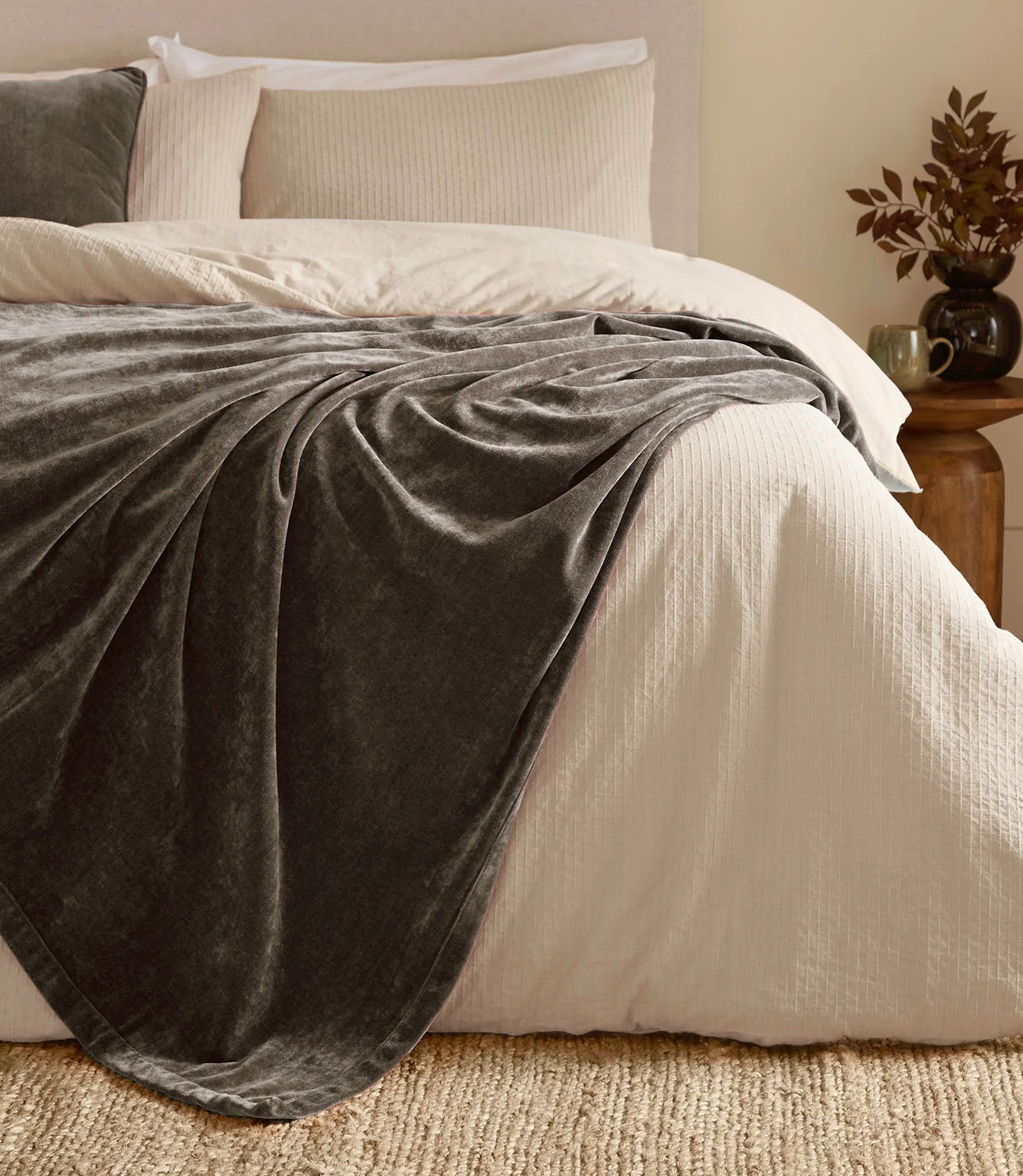 Heavy Chenille Fabric / Charcoal