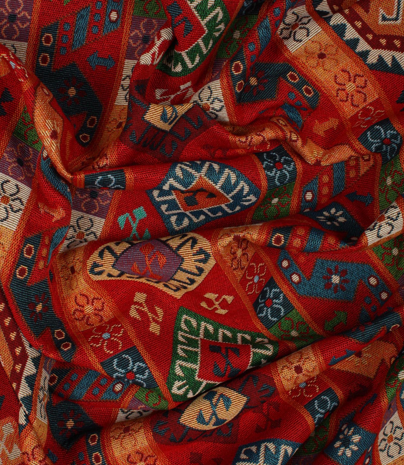 Heritage Kilim Fabric / Red
