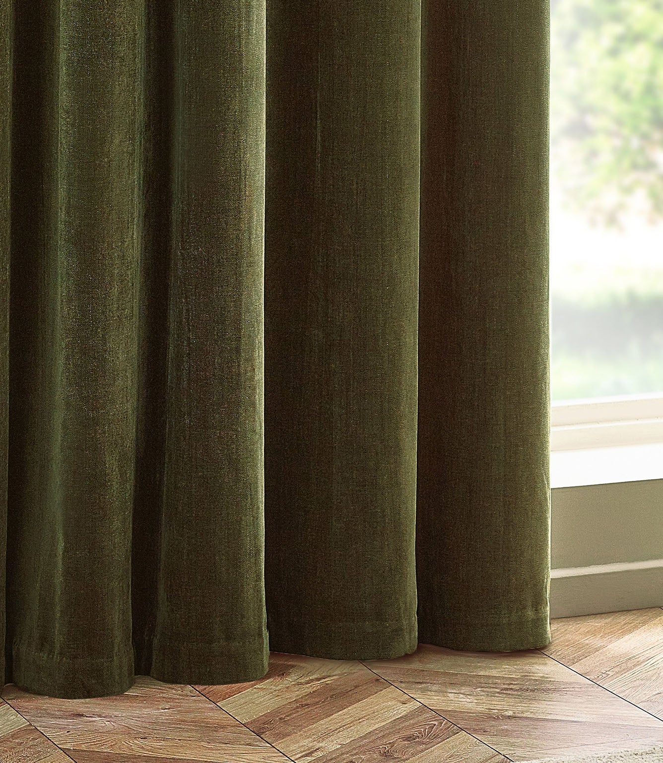 Heavy Chenille Fabric / Olive