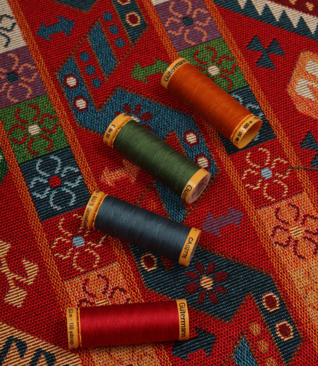 Heritage Kilim Fabric / Red