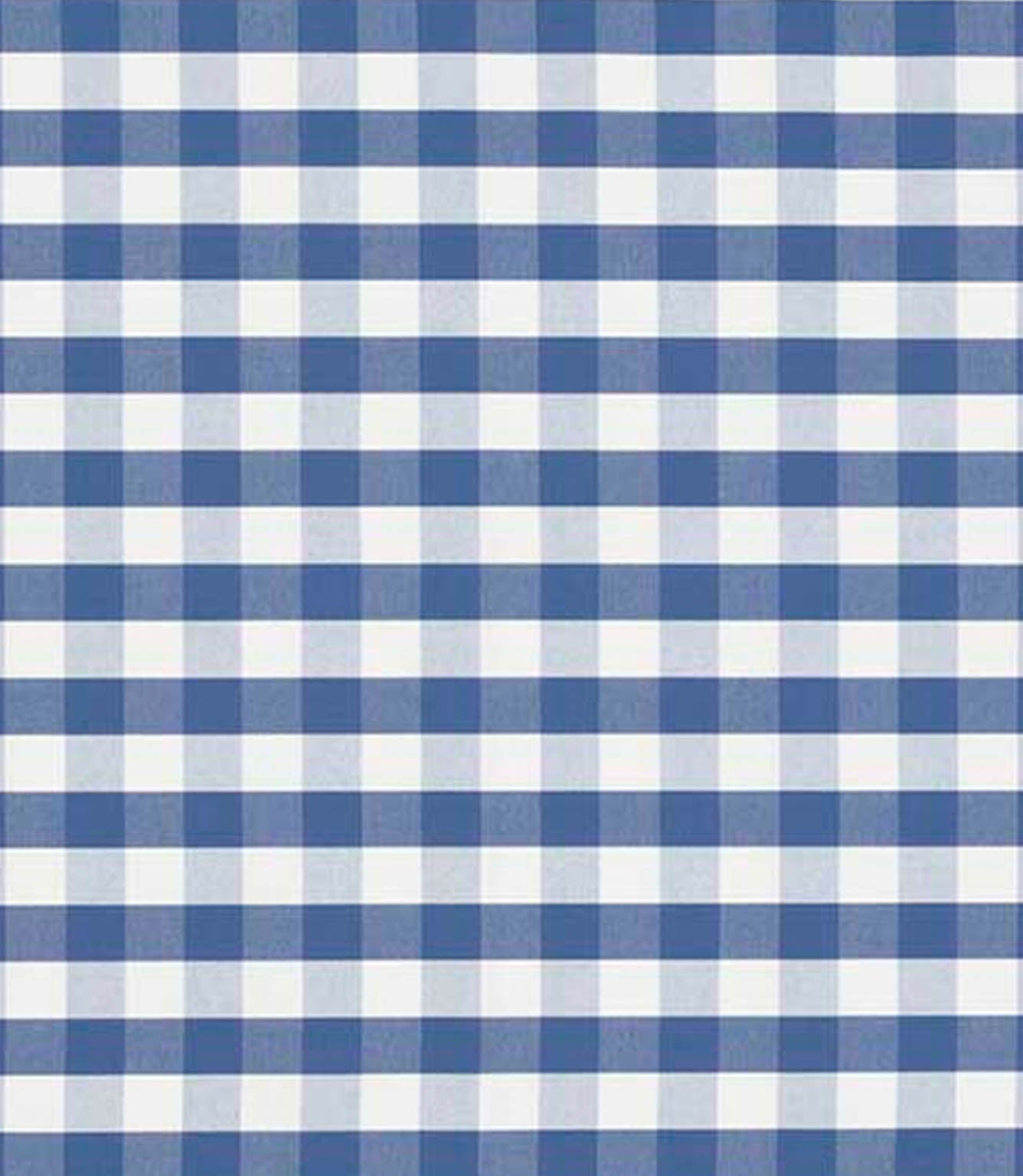 Classic gingham check fabric in soft mid-blue and white, featuring a balanced small-scale check pattern with a clean, timeless look.