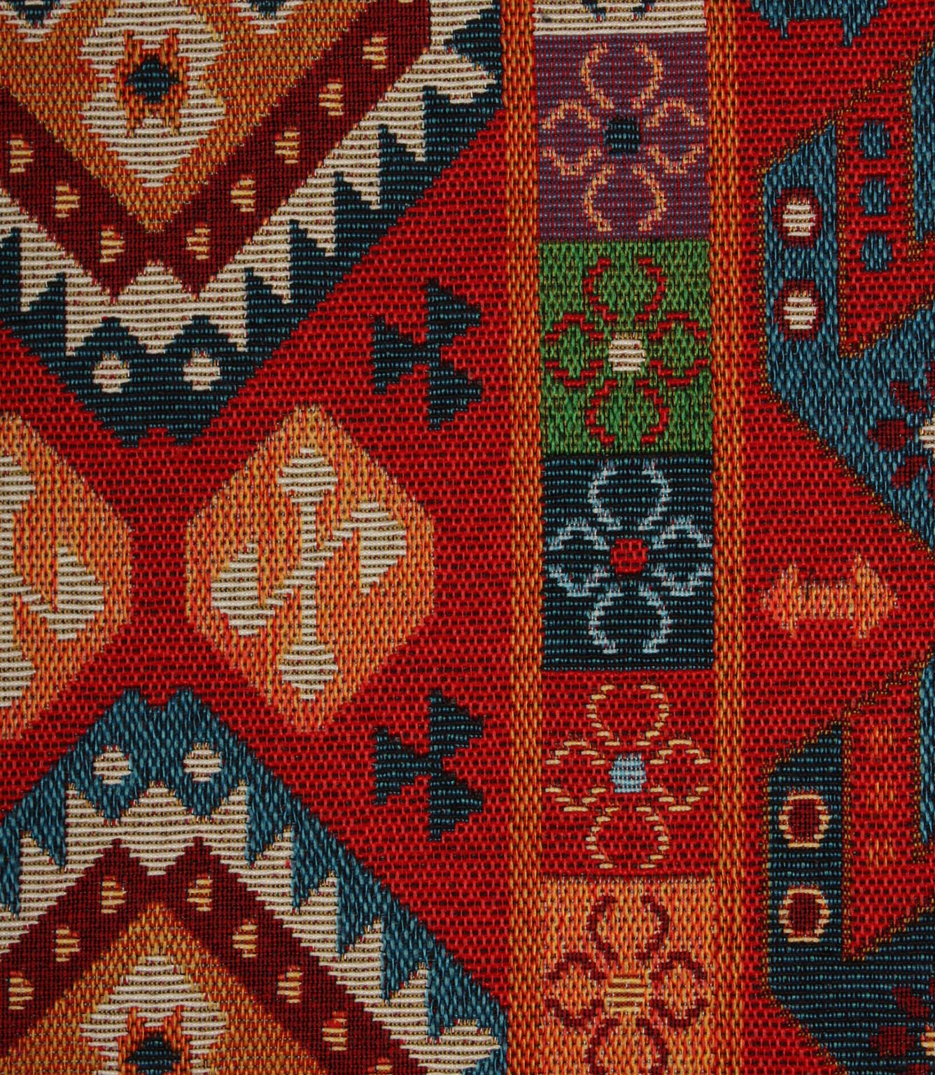 Heritage Kilim Fabric / Red