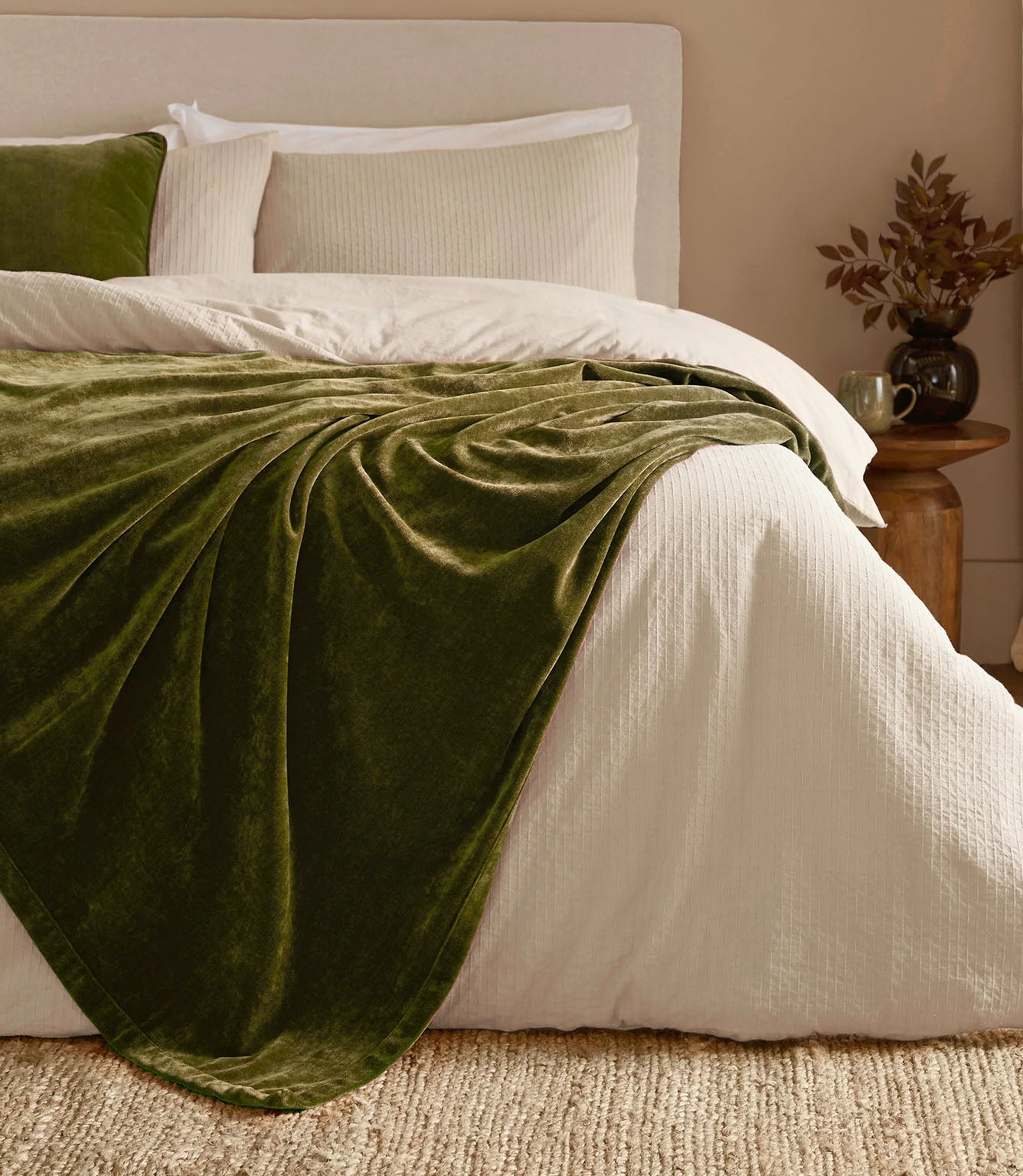 Heavy Chenille Fabric / Olive