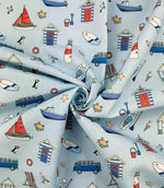Seaside Stories Fabric / Sky