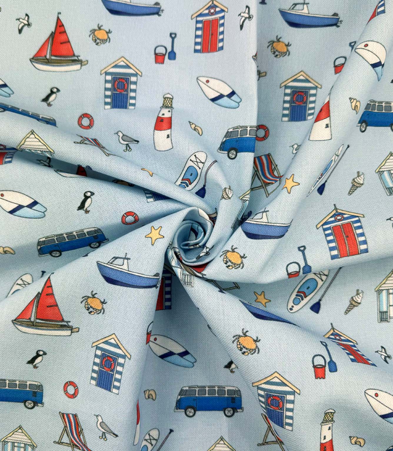 Seaside Stories Fabric / Sky