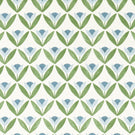 Tulip Trellis Print Fabric / Coast Blue
