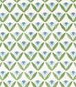 Tulip Trellis Print Fabric / Coast Blue