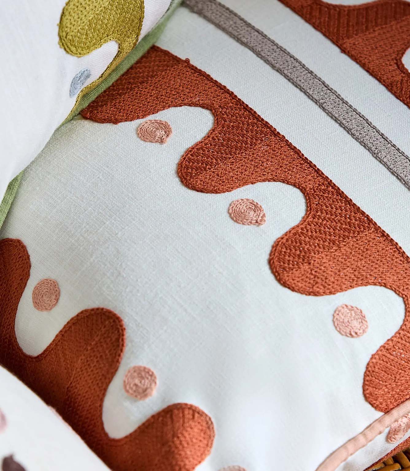 Oakham Embroidery Fabric / Tomato