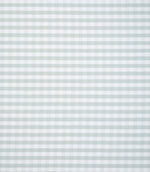 Gentle duck egg blue and white gingham check fabric with a small-scale pattern and a soft, natural feel.
