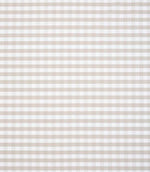 Classic gingham design in light taupe and white tones, showing a subtle check pattern with a relaxed and versatile feel.