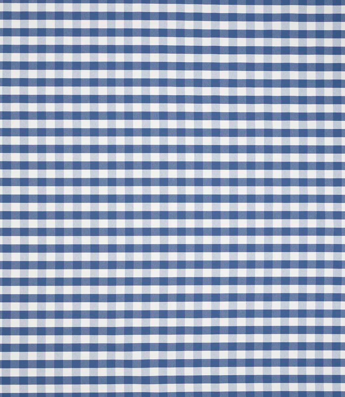 All-over gingham design in fresh blue and white tones, showing a neat, evenly spaced check pattern with a crisp, versatile finish.