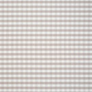 All-over gingham fabric design in warm beige and white tones, showing a neat, evenly spaced check pattern with a calm, understated look.