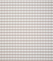 All-over gingham fabric design in warm beige and white tones, showing a neat, evenly spaced check pattern with a calm, understated look.