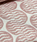 Raft Stripe Print Fabric / Dusk Pink