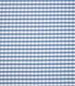 Classic gingham check fabric in soft blue and white tones, featuring evenly spaced small-scale checks with a clean, woven cotton finish.