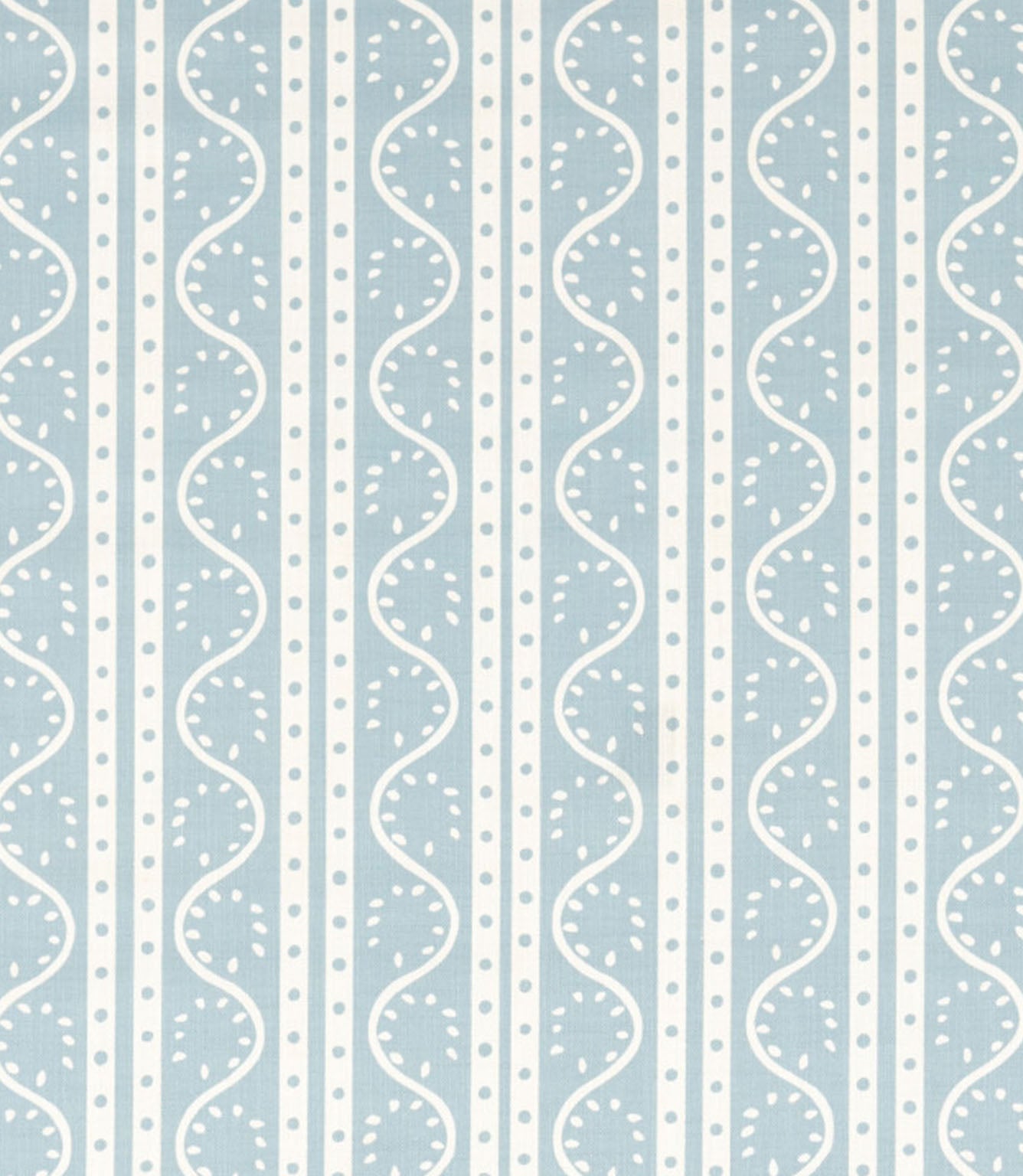 Split Pea Print Fabric / Coast Blue