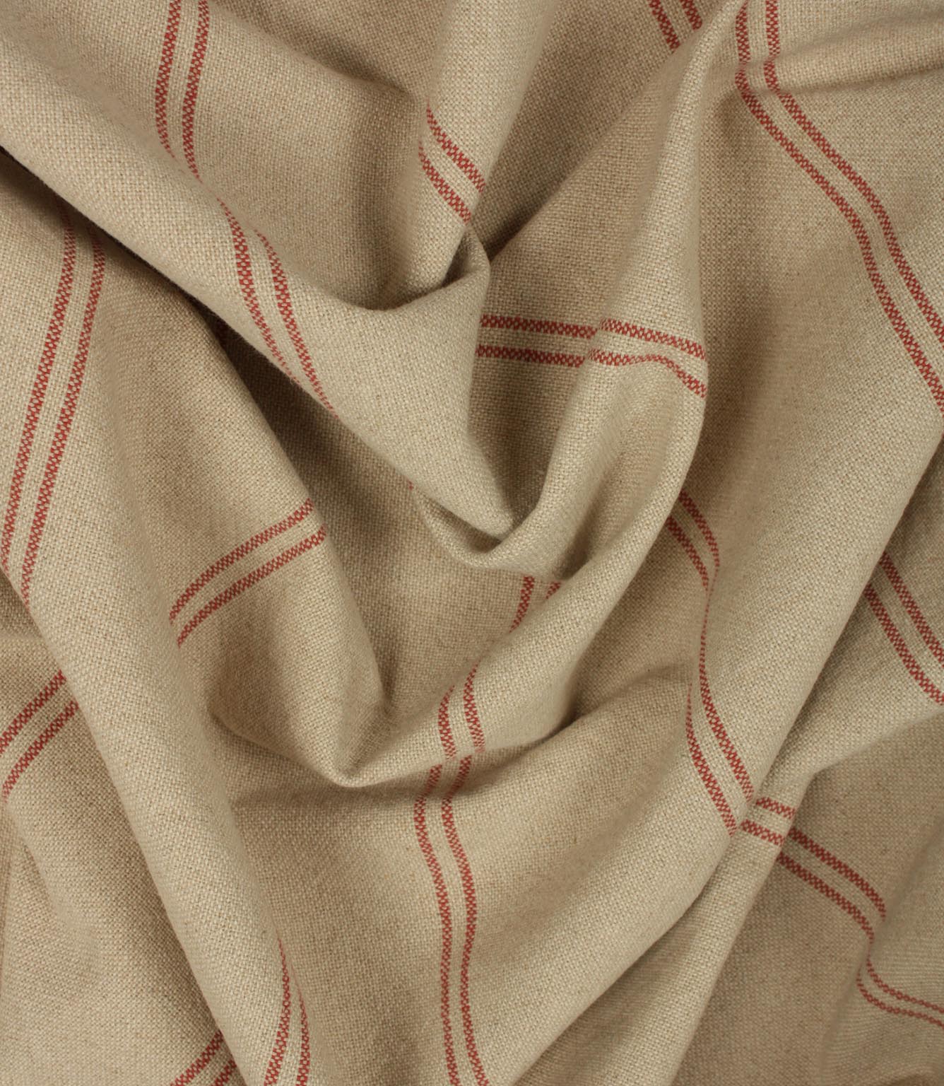 Farmhouse Stripe Fabric / Red