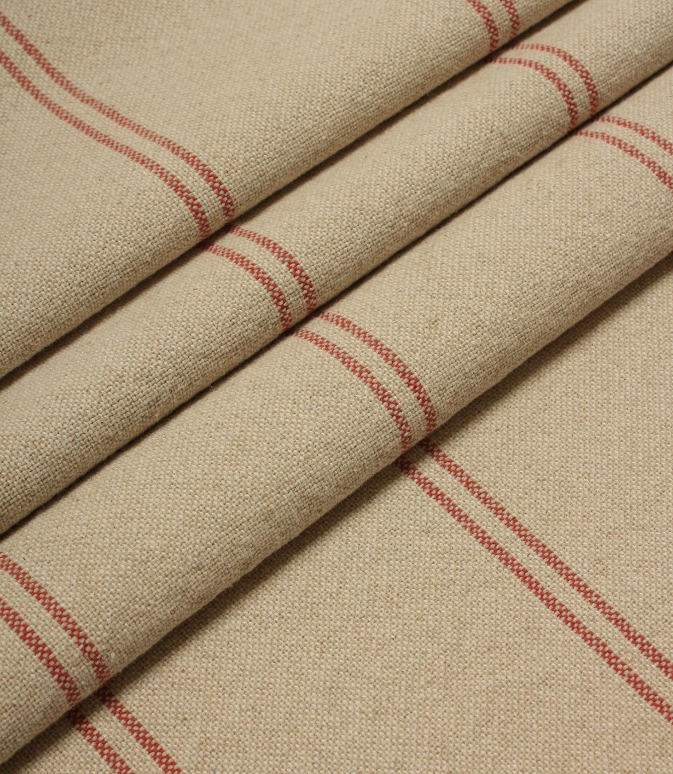 Farmhouse Stripe Fabric / Red