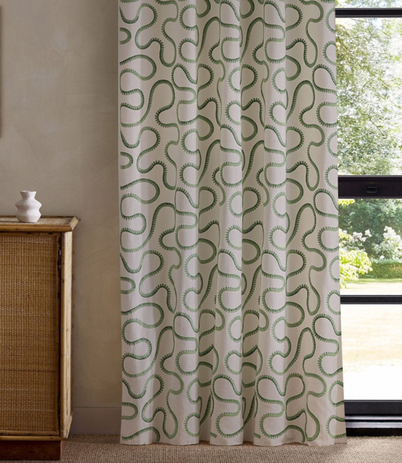 Bimble Embroidery Fabric / Pine