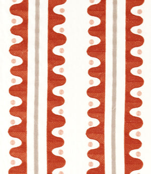 Oakham Embroidery Fabric / Tomato