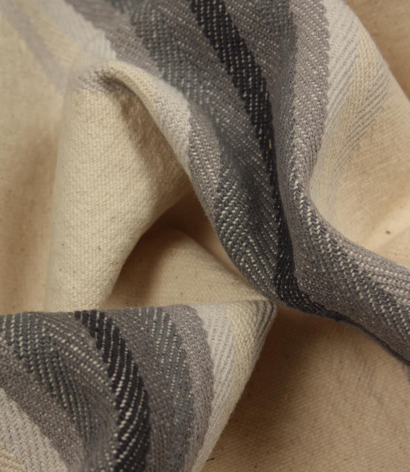 Homestead Stripe Fabric / Cool Grey