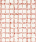Fretwork Print Fabric / Ladybird Red