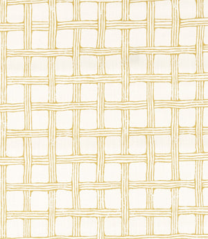 Fretwork Print Fabric / Honey